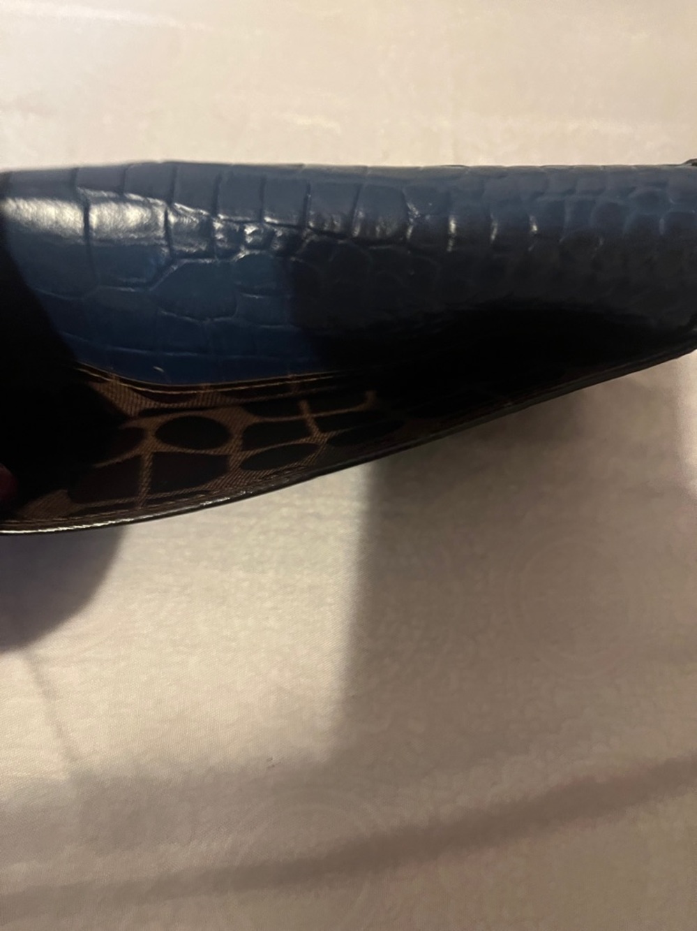 Blue Croc-Embossed Women's Wallet - Kate Spade - Picture 6 of 10